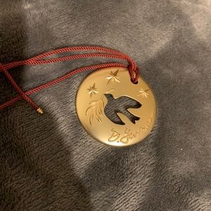 David Yurman, gold tone, Dove Christmas ornament